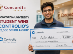 Concordia University Student Wins Controlio’s $2,500 Scholarship Concordia University